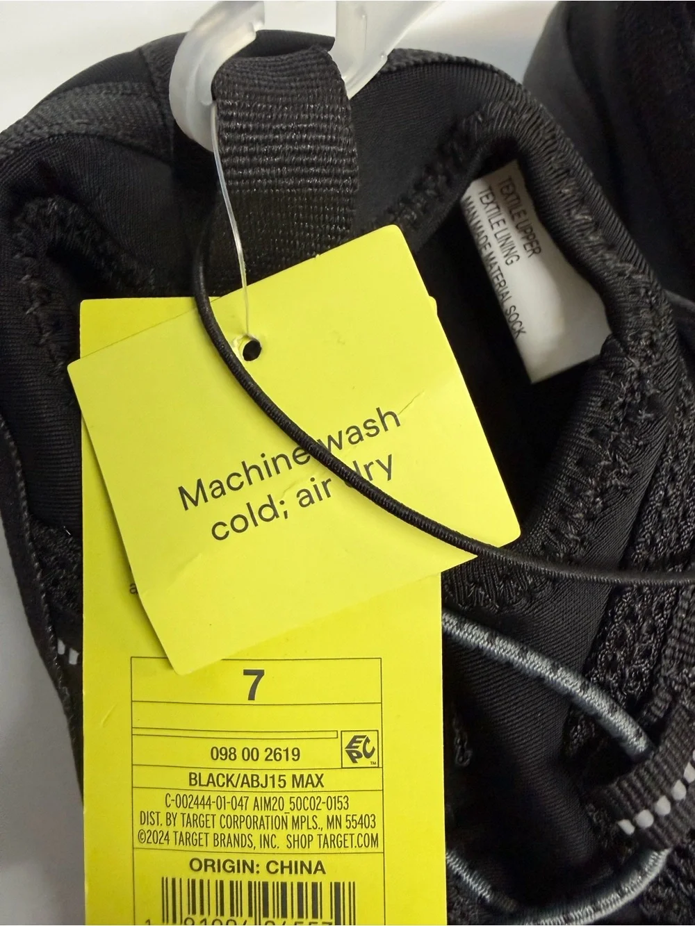 all in motion Black Mesh Slip-On Water Shoes with Reflective Detail NWT